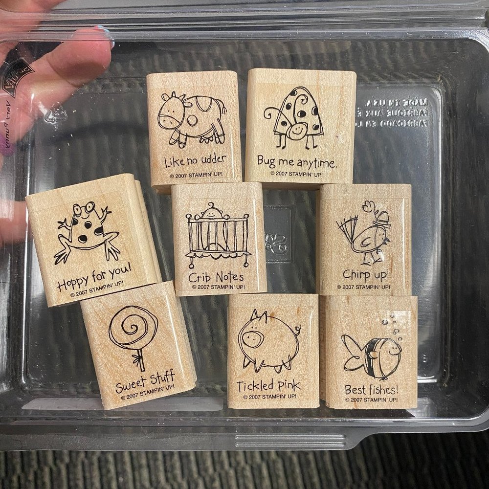 Stampin' Up! Very Punny Wooden Rubber Stamp Set